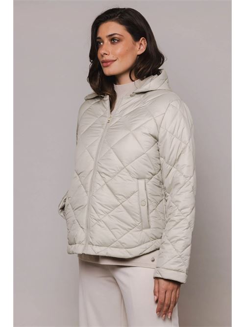 jesco giacca imbottita con cappuccio staccabile RINO & PELLE | JESCO.7002310SAGE